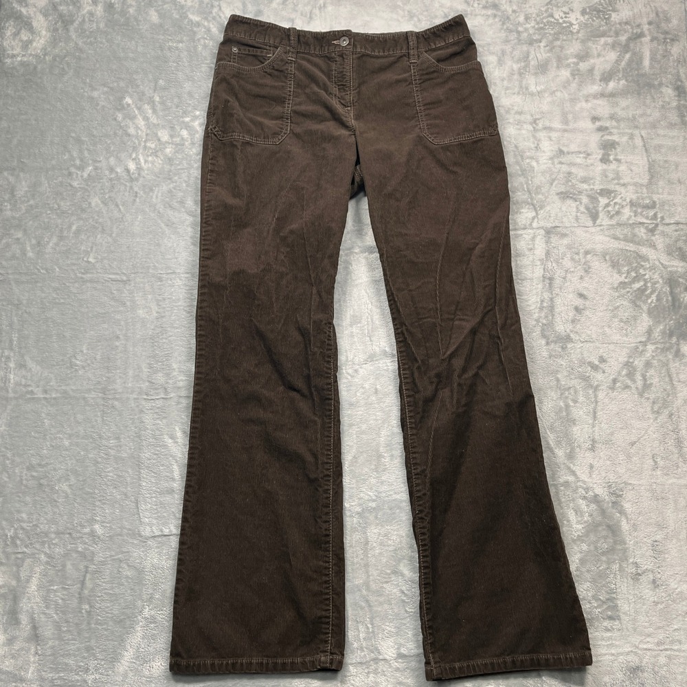 Ann Taylor Loft Corduroy Pants Womens Brown Bootcut Stretch Patch Pocket 14